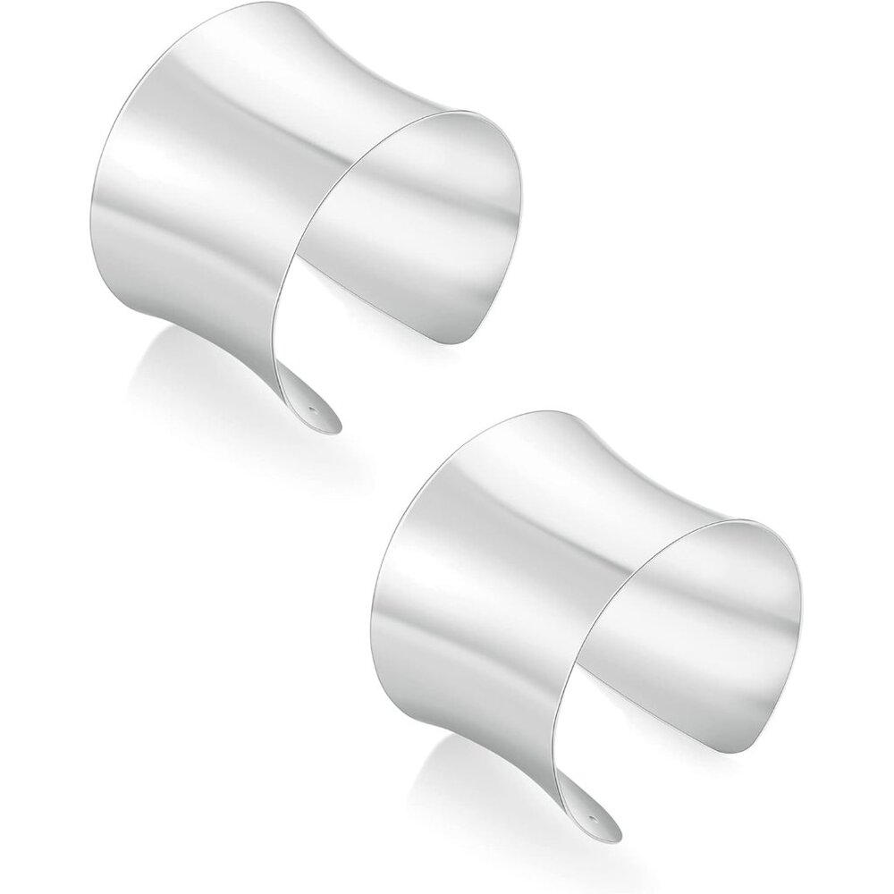 Versatile 2 Pcs Stylish Cuff Bangles - Adjustable… - image 1